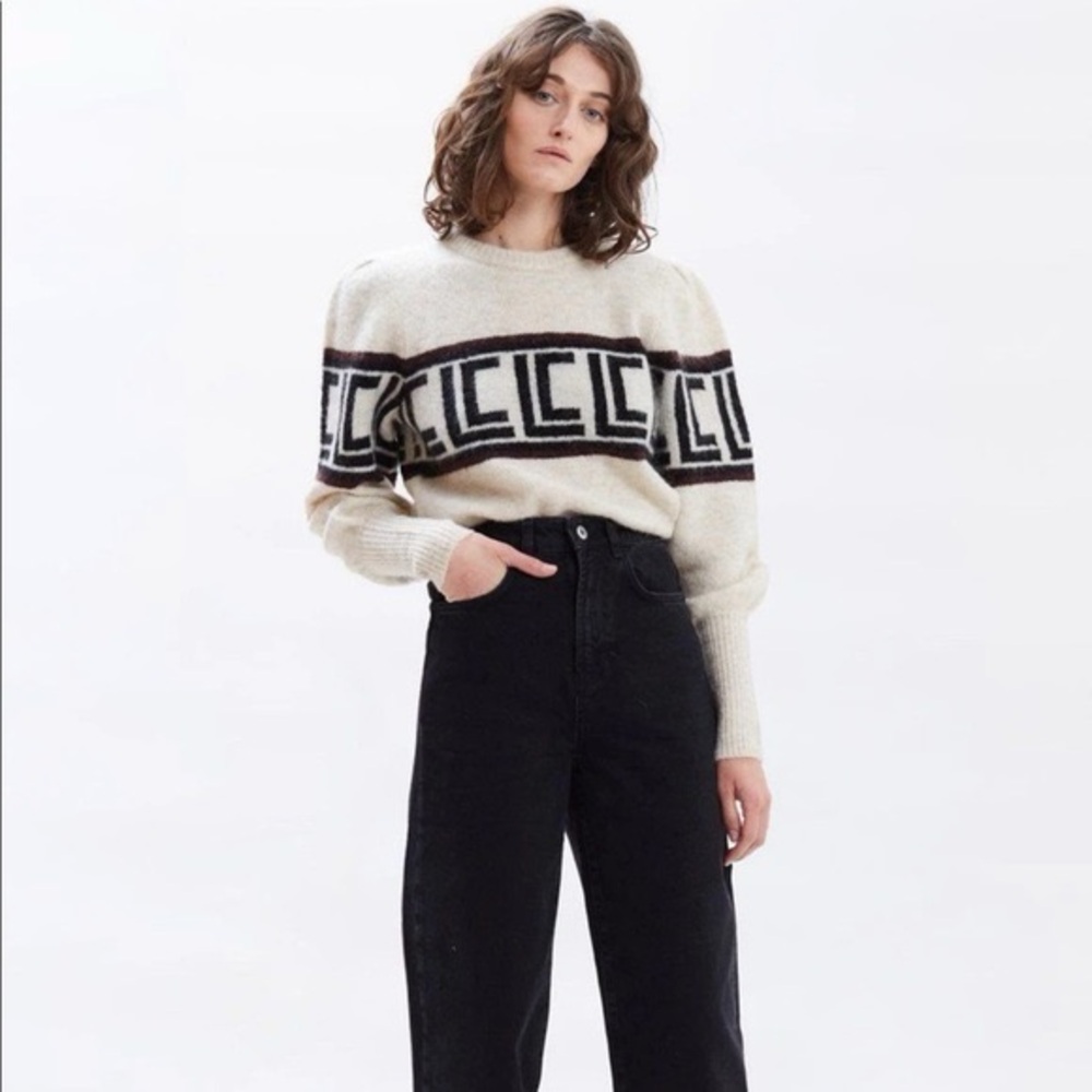 AUTHENTIC! Les Coyotes De Paris Flo Mohair Logo Sweater, SZ French 34/ US XS